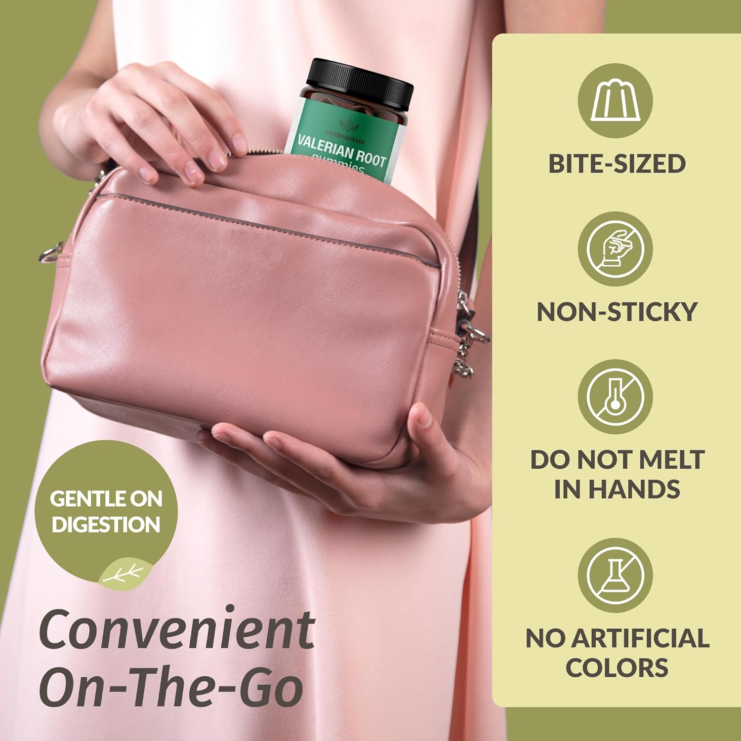 Valerian Root Gummies - 1800mg Herbal Relaxation Support - Vegan & Non-GMO Calming Chews - 90 Apple-Flavored Gummies