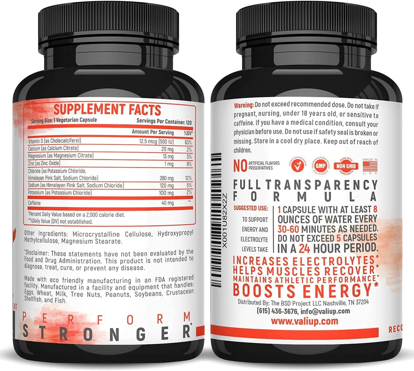 VALI Neuro Force Electrolyte Salts with Caffeine Bundle - Nootropic Brain Booster & Hydration Recovery Supplement