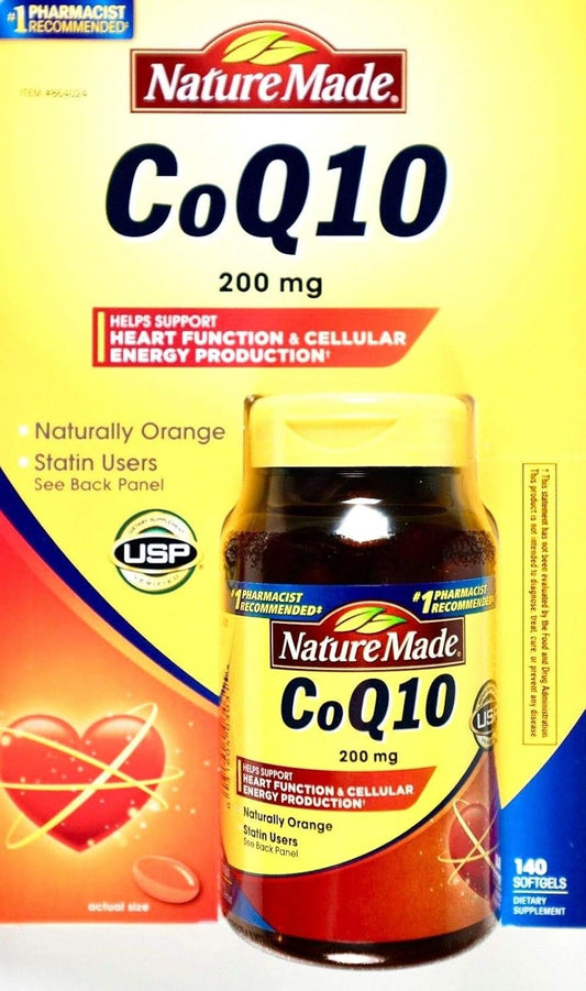 Value Size Nature Made Coq10 200mg Softgels, 140 Count, Naturally Orange Flavor