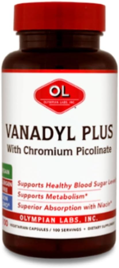 Vanadyl Plus Capsules with Chromium Picolinate and Niacin - 100 Count