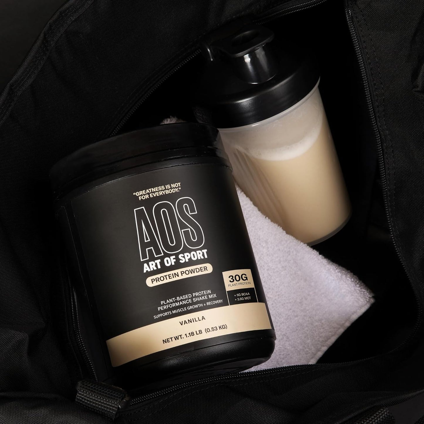 Vanilla 30g Protein Powder for Athletes - Dairy & Gluten Free, 0g Sugar, 5g BCAA, 3.5g MCT - 1.18lb Tub