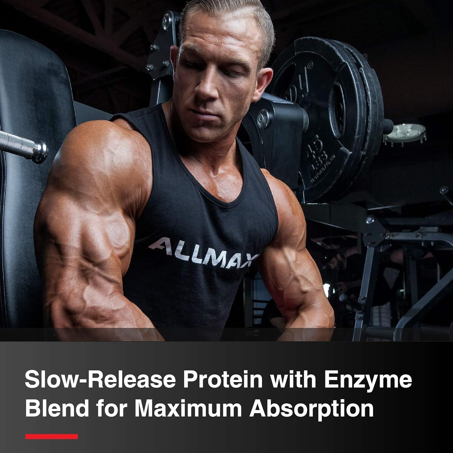 Vanilla ALLMAX CASEIN-FX Protein Powder - 2 lb Tub - 25g Slow-Release Protein - Low Carb, No Added Sugar - 27 Servings