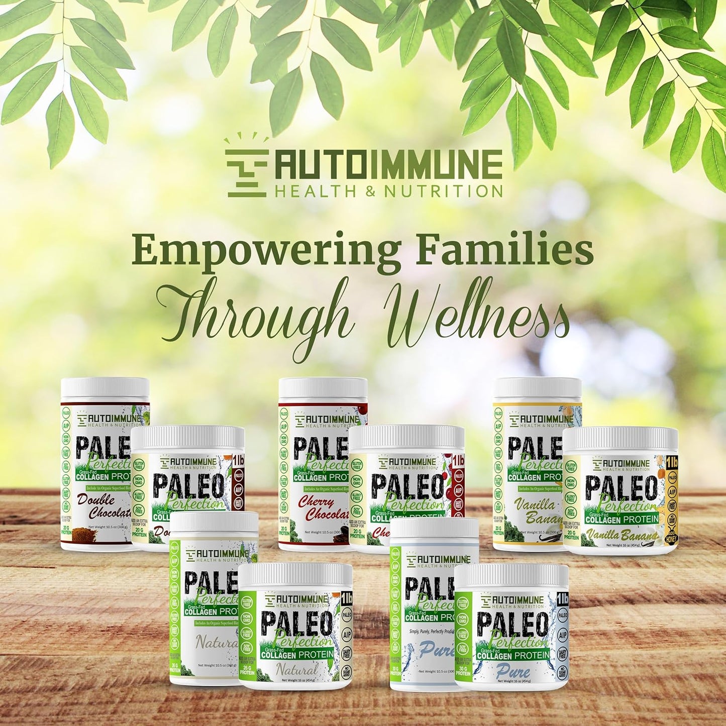 Vanilla Banana Grass-Fed Beef Collagen Protein Powder - Paleo, Keto, SCD, AIP Friendly - 300g Superfood Blend with Apple Fiber