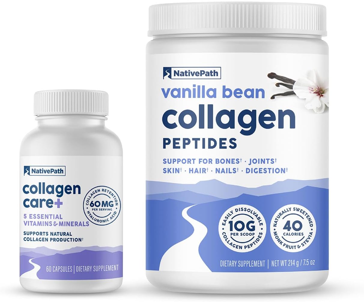 Vanilla Bean Collagen and Collagen Care+ Duos by NativePath