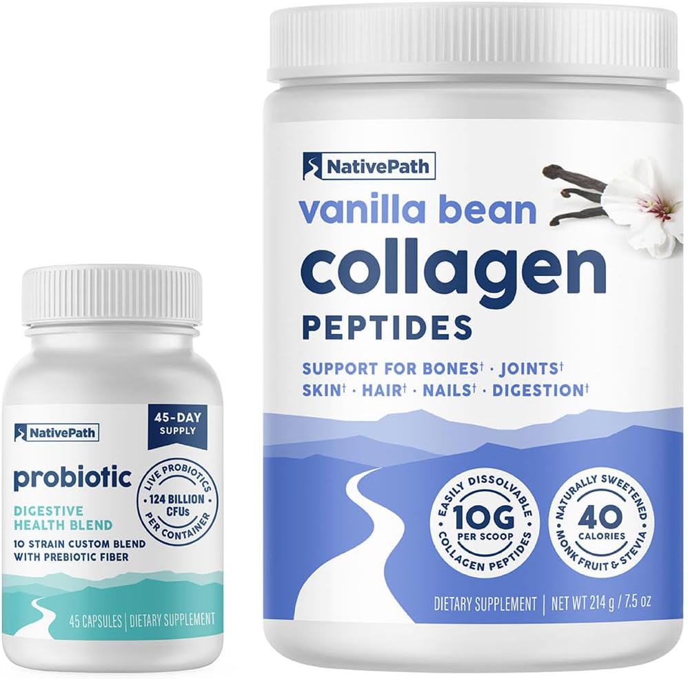 Vanilla Bean Collagen and Probiotic 45 Duo Pack by NativePath