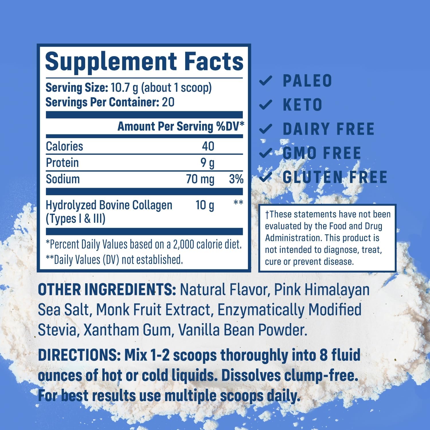 Vanilla Bean Collagen Probiotic - NativePath Probiotic Prime with 30 Strains