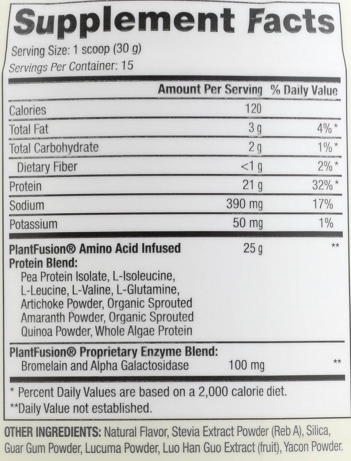 Vanilla Bean Plant-Based Protein Powder with BCAAs and Digestive Enzymes - Vegan Keto-Friendly Protein Supplement - 1 lb