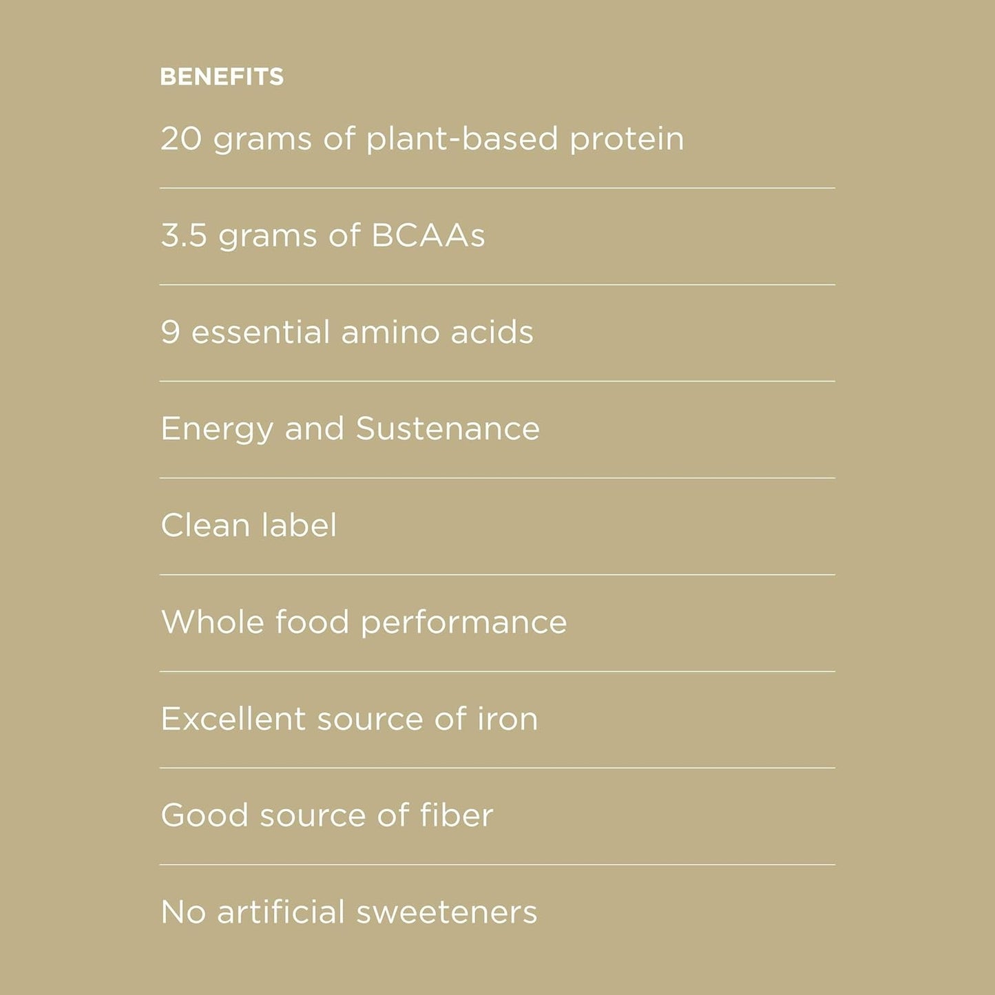 Vanilla Bean Vegan Protein Powder - 20g Plant-Based Protein Mix - Non-GMO, Gluten-Free - 3.5g BCAAs - 9 Essential Amino Acids - 15-Day Supply