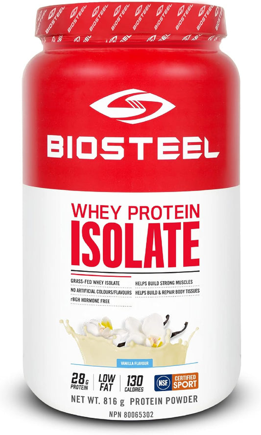 Vanilla BIOSTEEL Whey Isolate Protein Powder - 816g Pack
