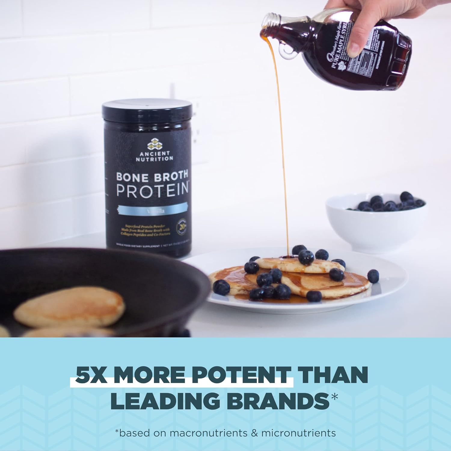 Vanilla Bone Broth Protein Powder: 20g Protein, 40 Servings, Gluten-Free Collagen Peptides for Shakes - BoostGo Australia