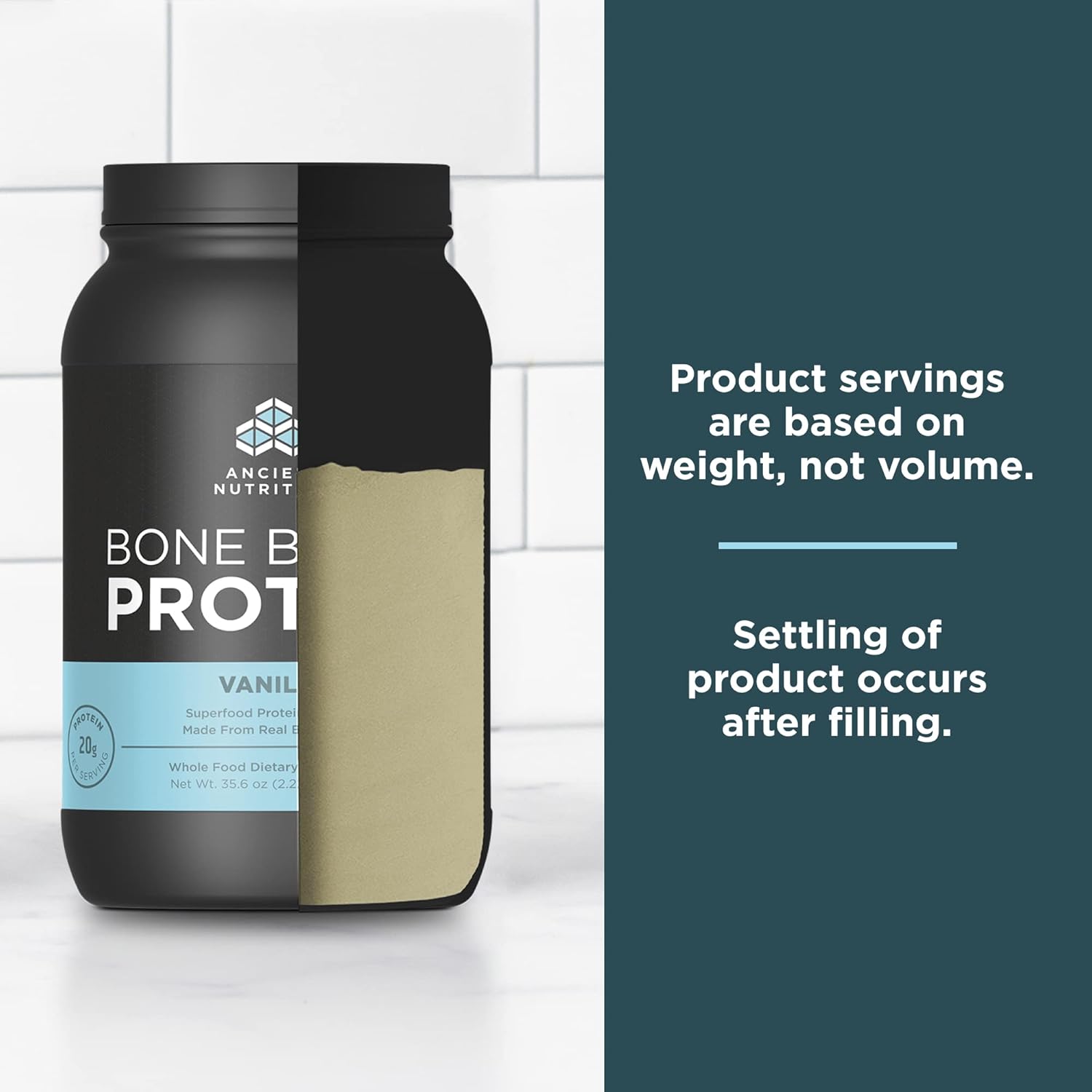 Vanilla Bone Broth Protein Powder: 20g Protein, 40 Servings, Gluten-Free Collagen Peptides for Shakes - BoostGo Australia