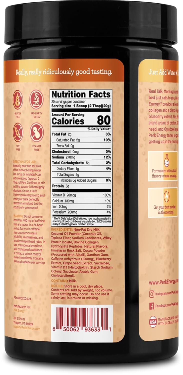 Vanilla Caramel Steamer Drink Powder - 20 Servings, Gluten-Free & Peanut-Free