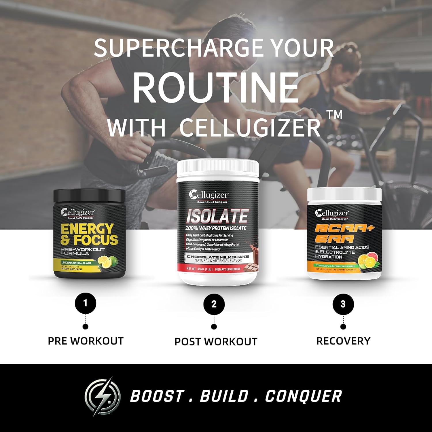 Vanilla Cellugizer 100% Whey Isolate Protein Powder - 2lb, 26g Protein, Fast Digesting, 0g Sugar, Low Carb