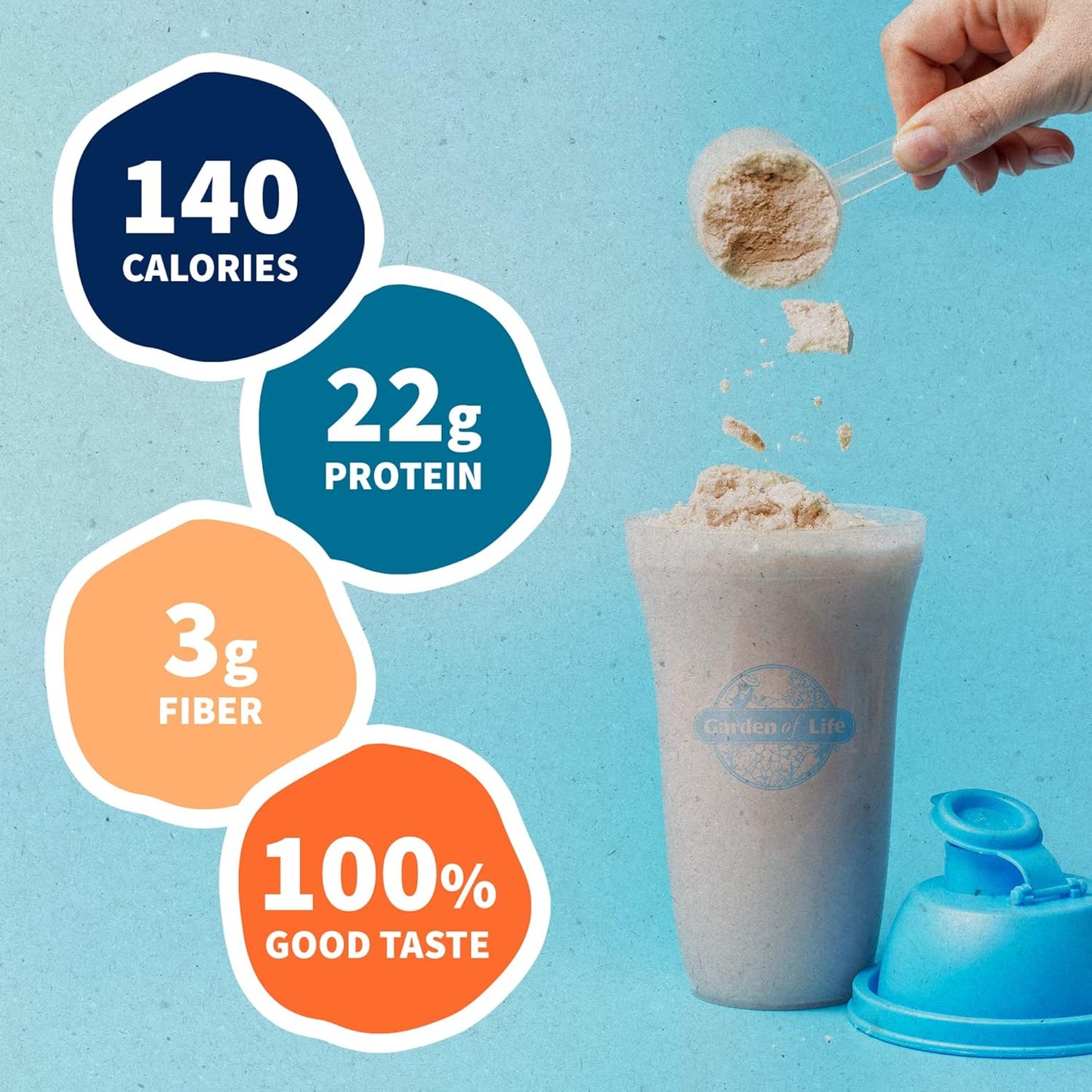 Vanilla Chai Organic Protein Powder - Vegan & Gluten Free, Plant Based Protein Shake with Probiotics, Enzymes, BCAAs - 20 Servings