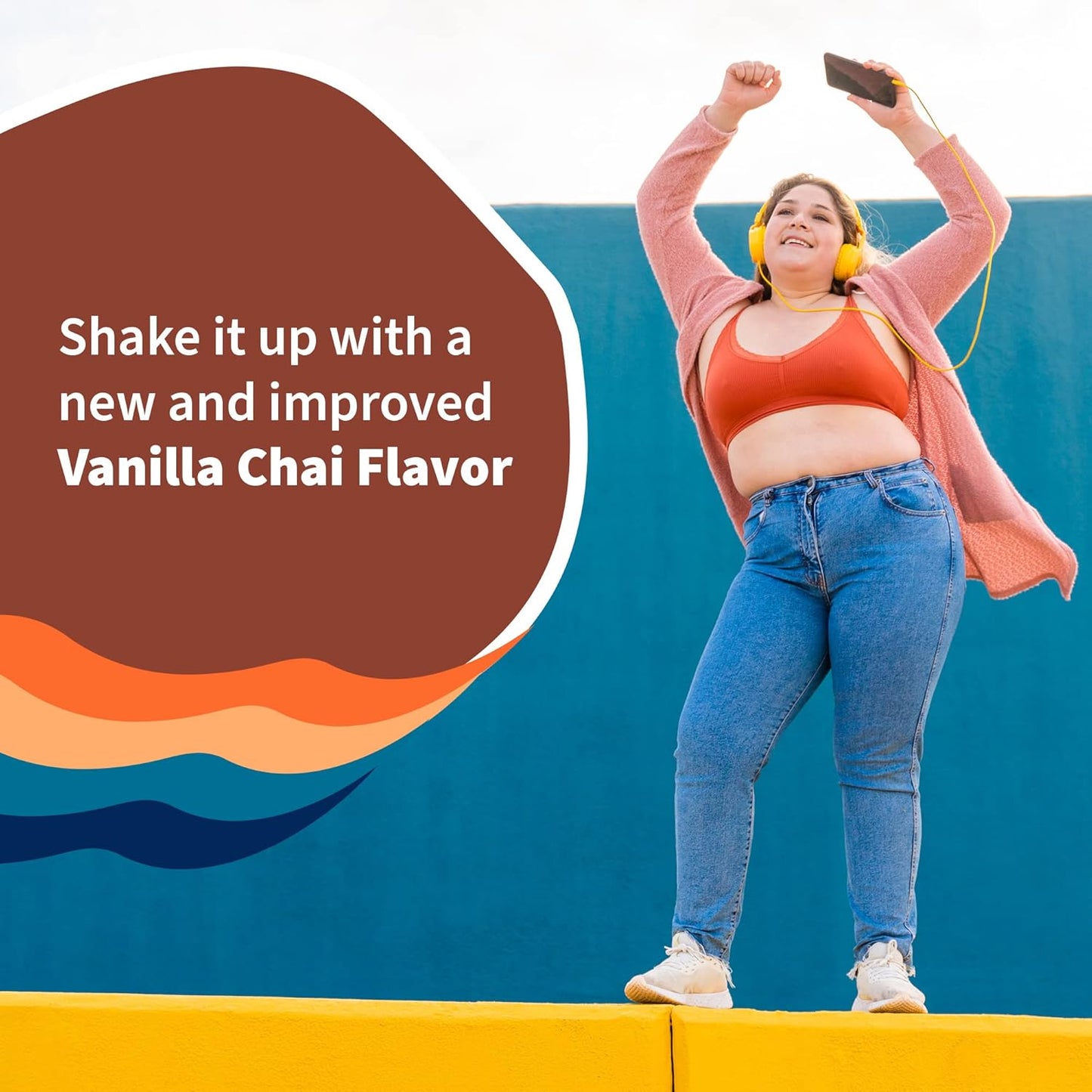 Vanilla Chai Organic Protein Powder - Vegan & Gluten Free, Plant Based Protein Shake with Probiotics, Enzymes, BCAAs - 20 Servings