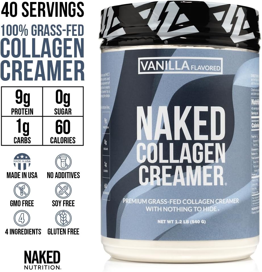 Vanilla Collagen Coffee Creamer - Dairy-Free, Gluten-Free, GMO-Free - Supports Hair, Skin, and Nails - 40 Servings - BoostGo Australia