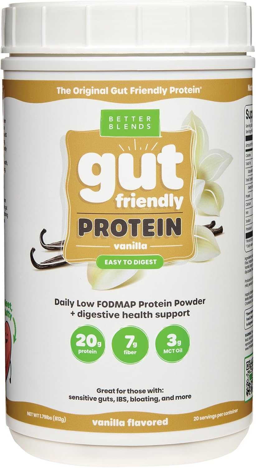 Vanilla Collagen Peptides & Oat Protein Powder - Low FODMAP, Dairy-Free, Non-Bloating (20 Servings)