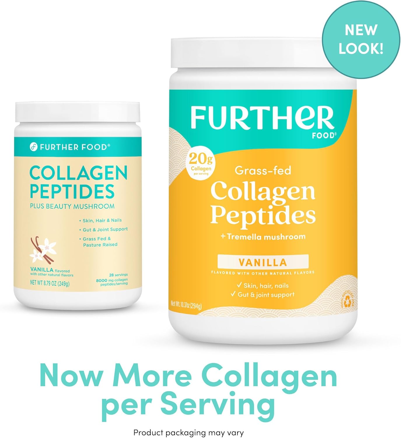Vanilla Collagen Peptides Powder for Gut Health and Joint Support, Grass-Fed Hydrolyzed Protein for Hair, Skin, Nails - Paleo and Keto Friendly (10.37 oz)