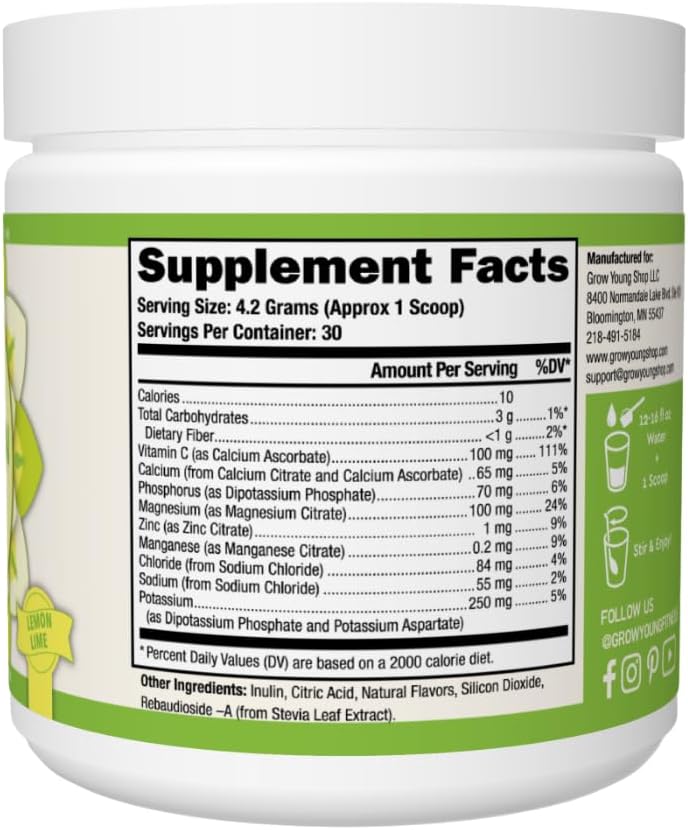 Vanilla Collagen Powder + Lemon Lime Hydration + Probiotic Bundle for Energy, Digestive Health, and Strong Bones - 12.4oz Collagen + 30-Pack Hydration Powder + 30-Day Supply - Grow Young Fitness