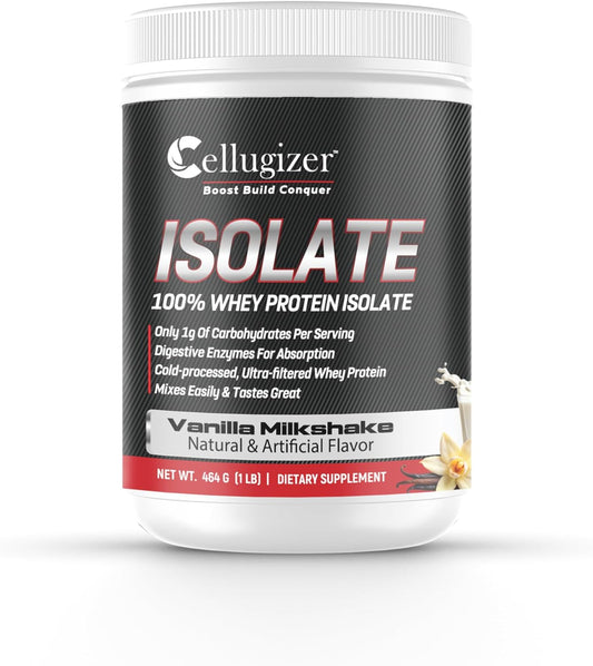 Vanilla Dagola Cellugizer 100% Whey Isolate Protein Powder - 25g Protein, Fast Digesting, 0g Sugar, Low Carb - 1lb
