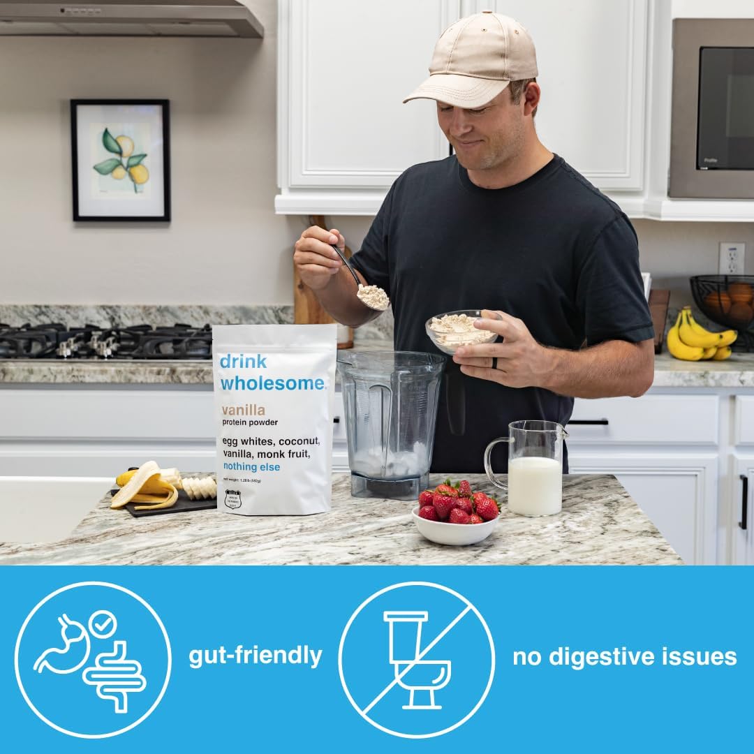 Vanilla Egg White Protein Powder - Sensitive Stomach Friendly, Dairy & Lactose Free, No Artificial Sweeteners - Carnivore & Paleo Approved - Safe for Kids & Seniors - BoostGo Australia