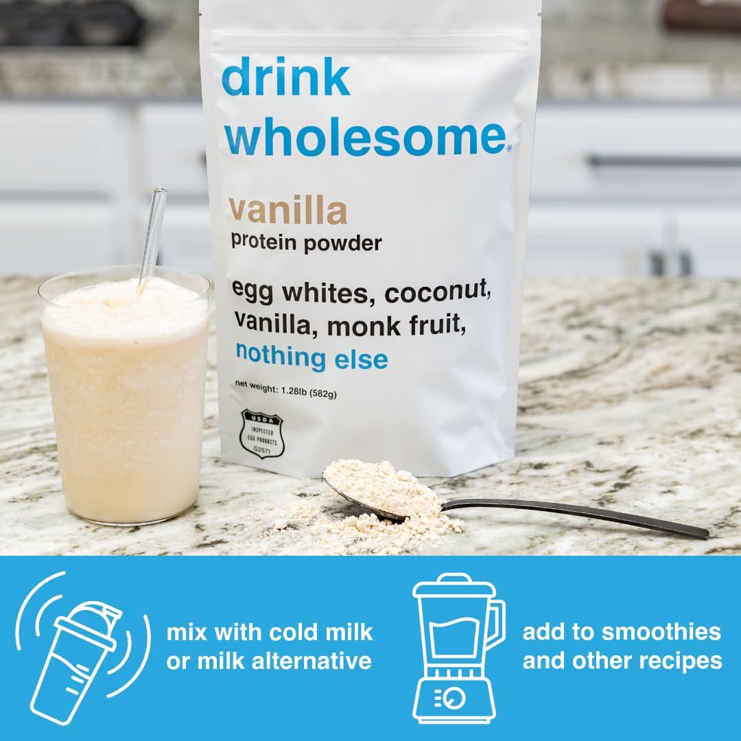 Vanilla Egg White Protein Powder - Sensitive Stomach Friendly, Dairy & Lactose Free, No Artificial Sweeteners - Carnivore & Paleo Approved - Safe for Kids & Seniors - BoostGo Australia