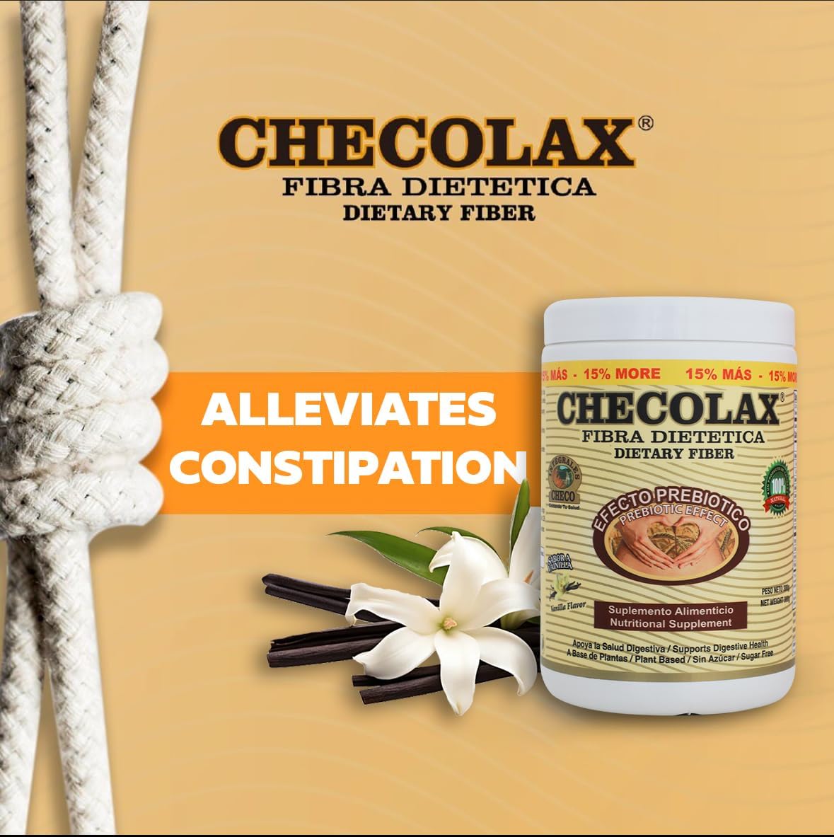 Vanilla Essential Fiber Boost for Natural Constipation Relief & Gut Health - Sugar Free, Non-GMO Plant-Based Dietary Fiber Supplement (10.5 oz)