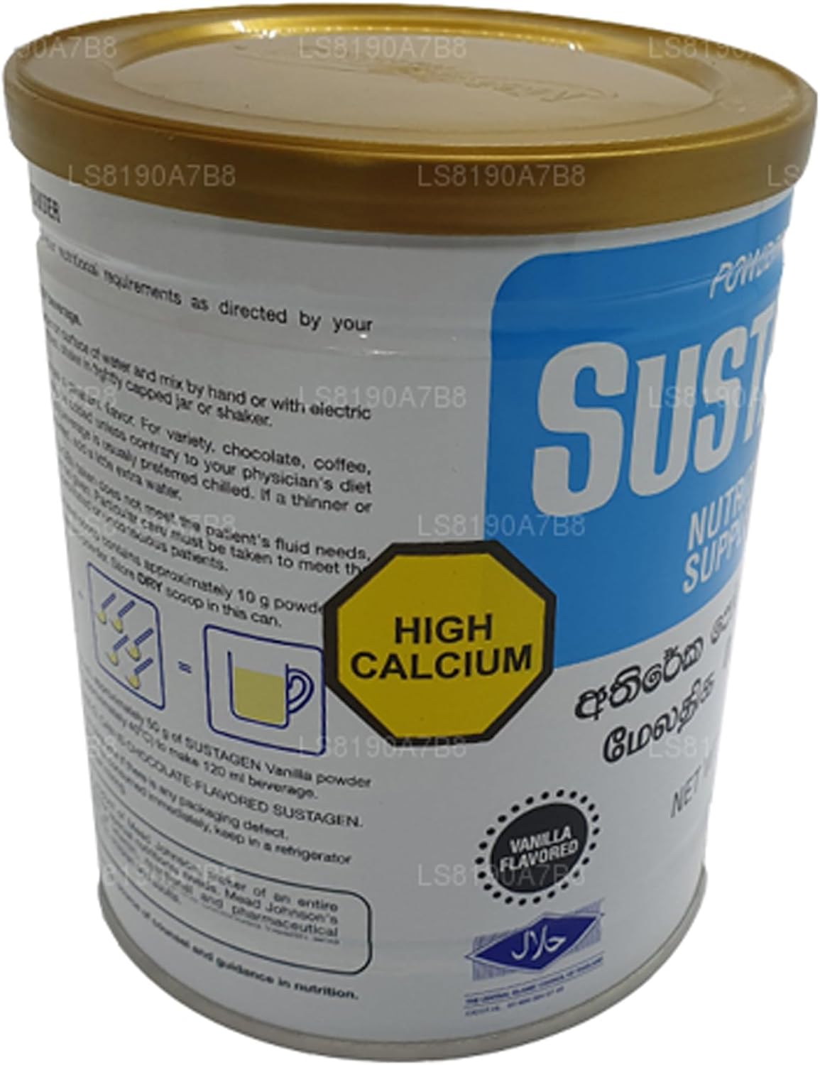 Vanilla Flavor Sustagen Nutritional Supplement in 400g Tin for Milk Powder