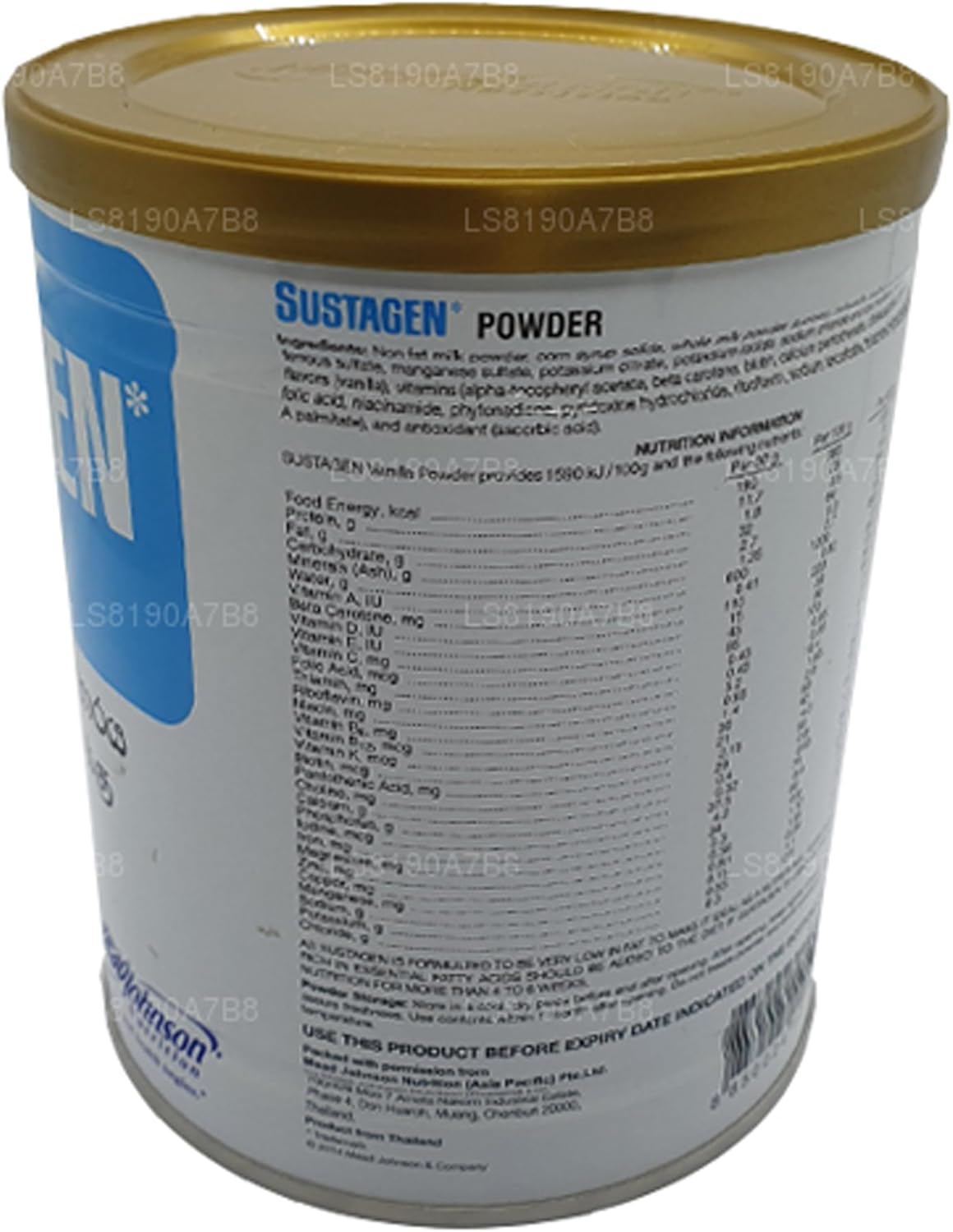 Vanilla Flavor Sustagen Nutritional Supplement in 400g Tin for Milk Powder