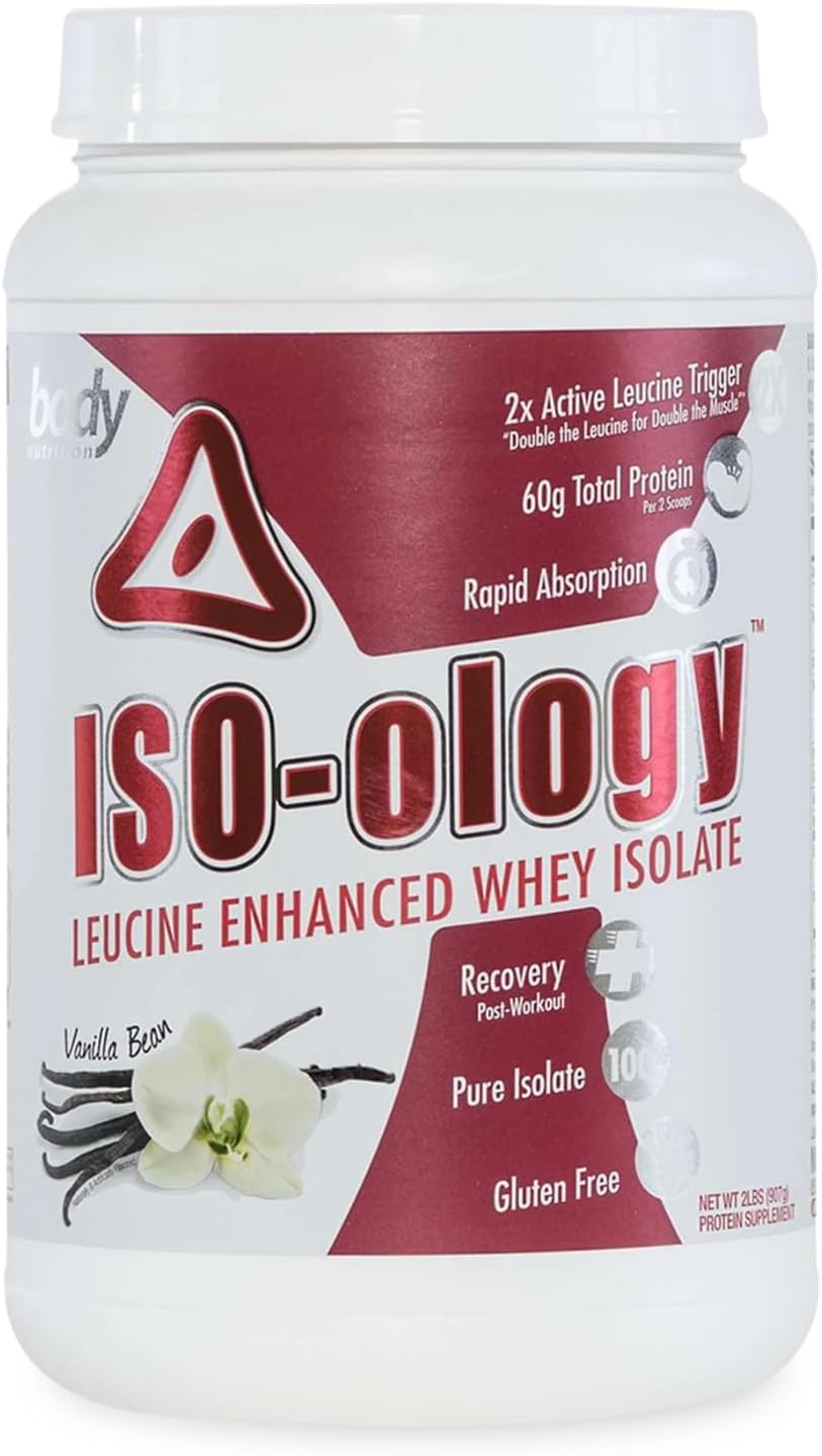 Vanilla Flavored Grass Fed Whey Isolate Protein Powder with Leucine for Post-Workout Recovery - 2lb