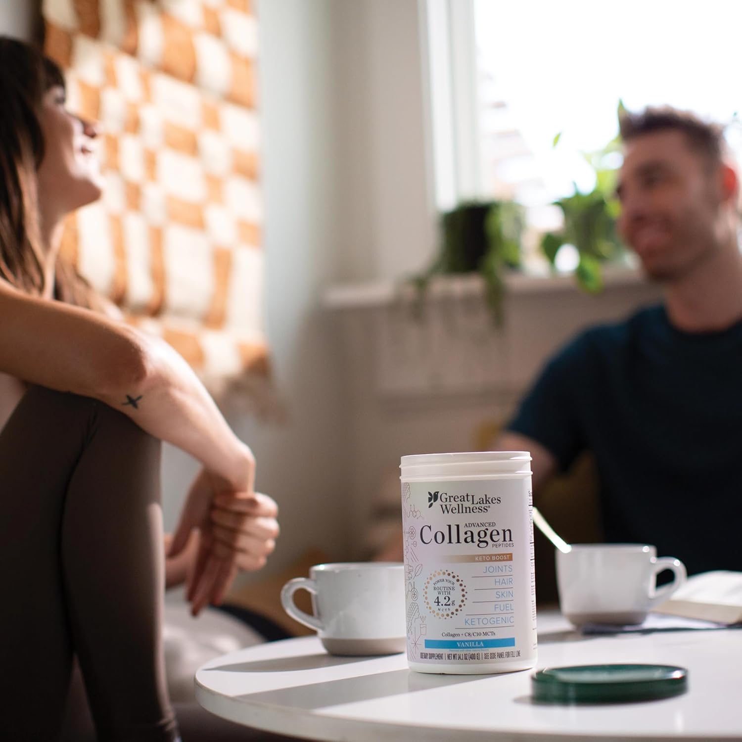 Vanilla Flavored Keto Collagen Peptides Powder with MCTs - Non-Dairy Creamer or Smoothie Alt - Non-GMO, Kosher - 14.1 oz - BoostGo Australia