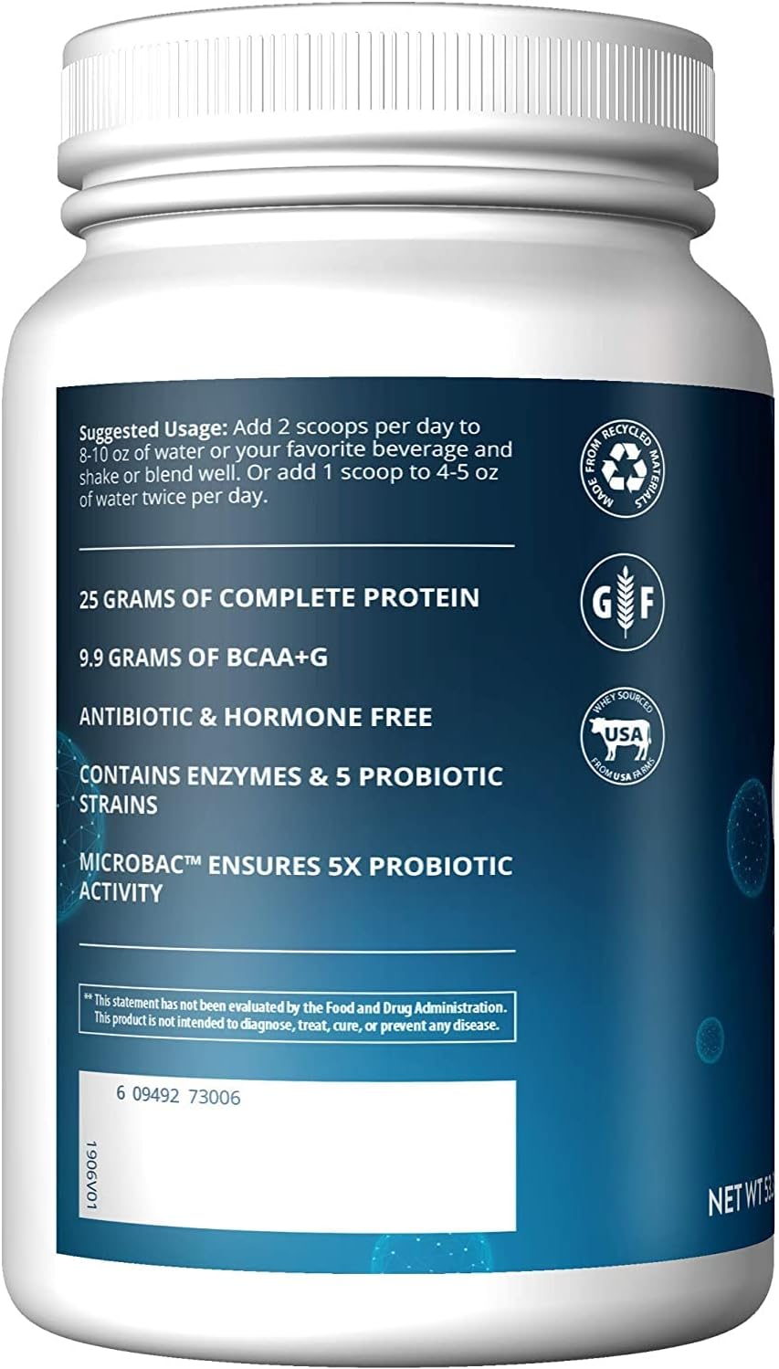 Vanilla Flavored MRM Nutrition Gainer Protein with Probiotics, Postbiotics, and Digestive Enzymes - 25g Protein - Whey Concentrate, Isolate, Micellar Casein - Slow and Fast Digesting - 18 Servings - BoostGo Australia