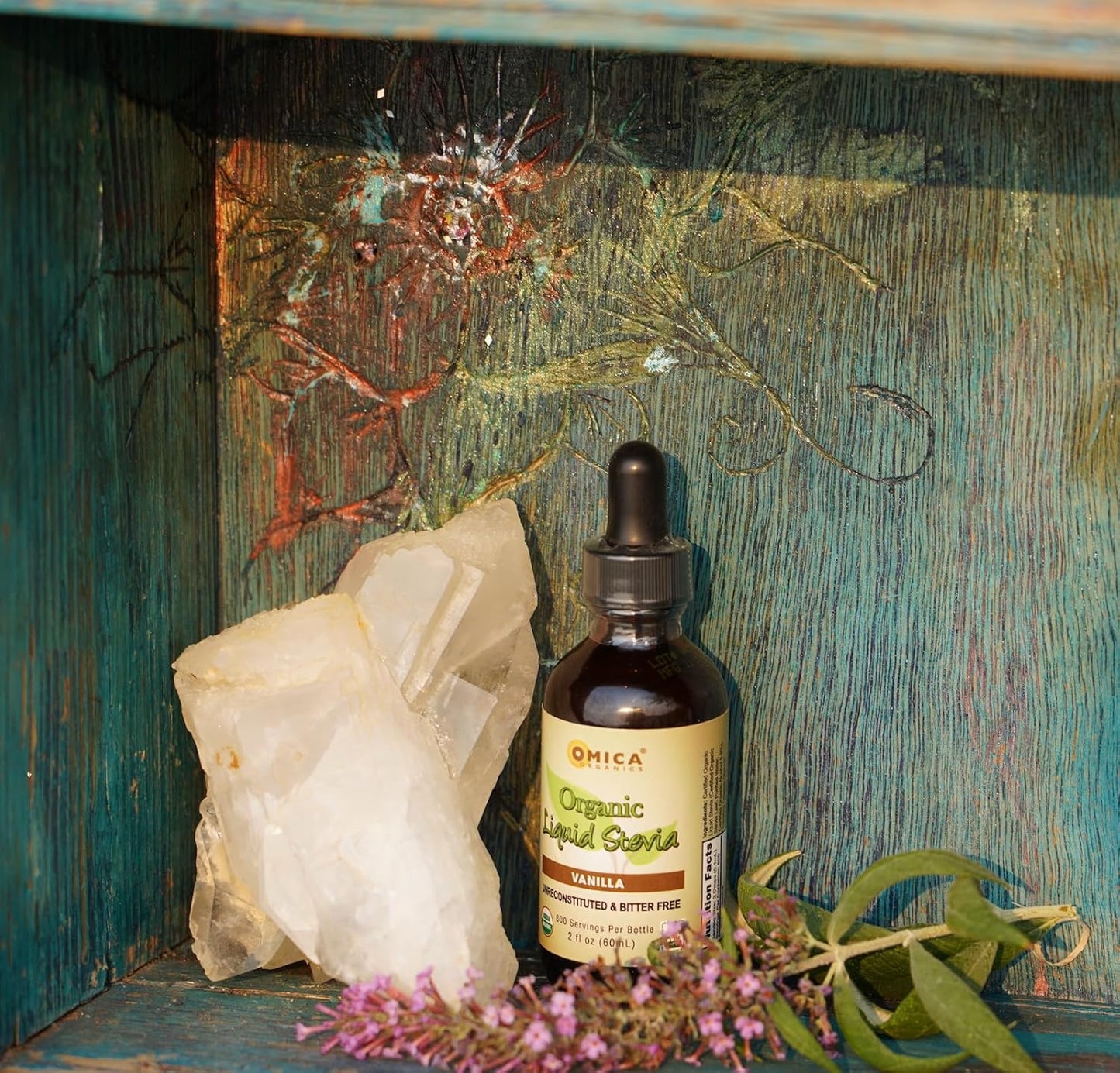 Vanilla Flavored Omica Organics Liquid Stevia - 1.85 fl oz Bottle