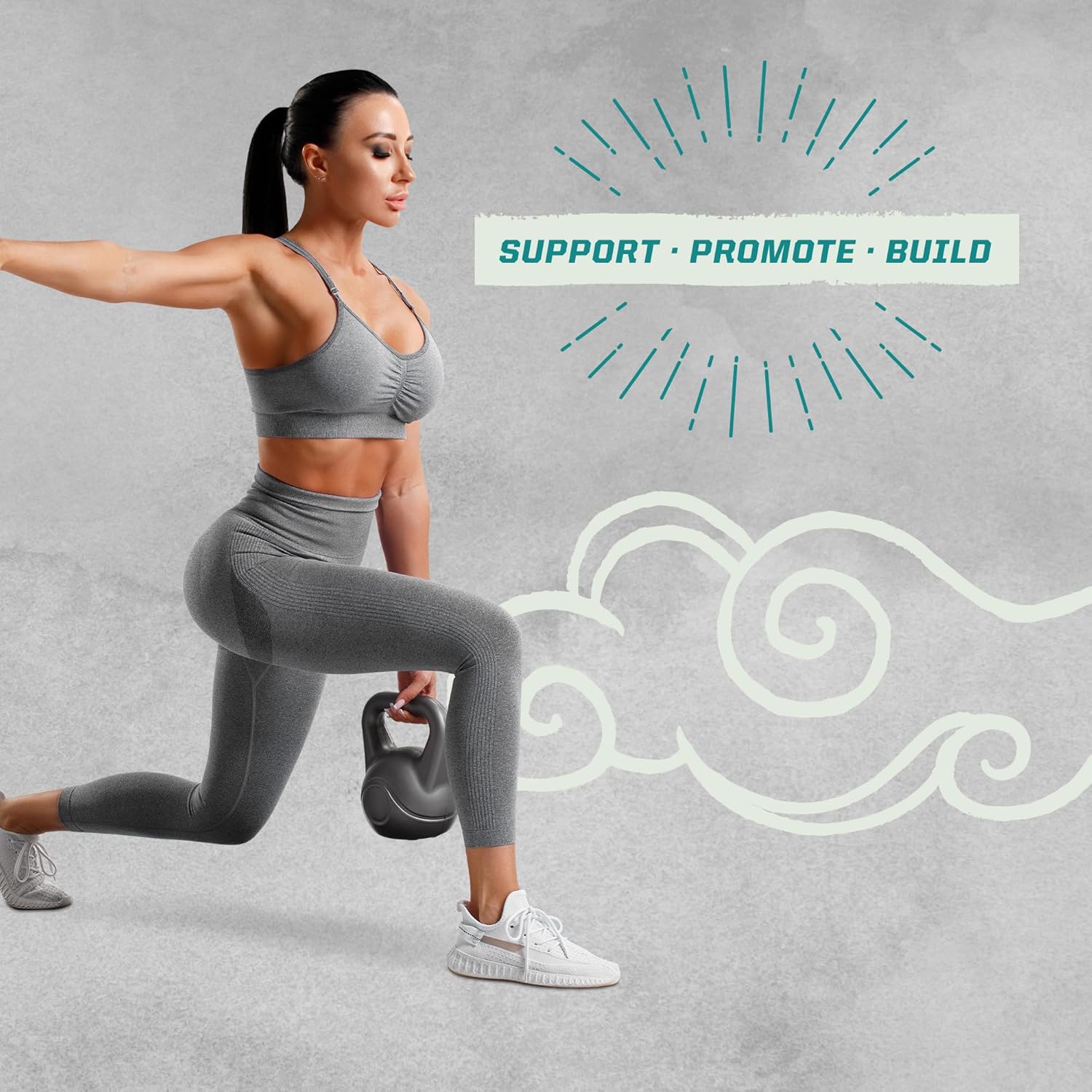 Vanilla Flavored Plant-Based Protein Powder with Creatine Monohydrate - 45 Servings Protein, 60 Servings Creatine