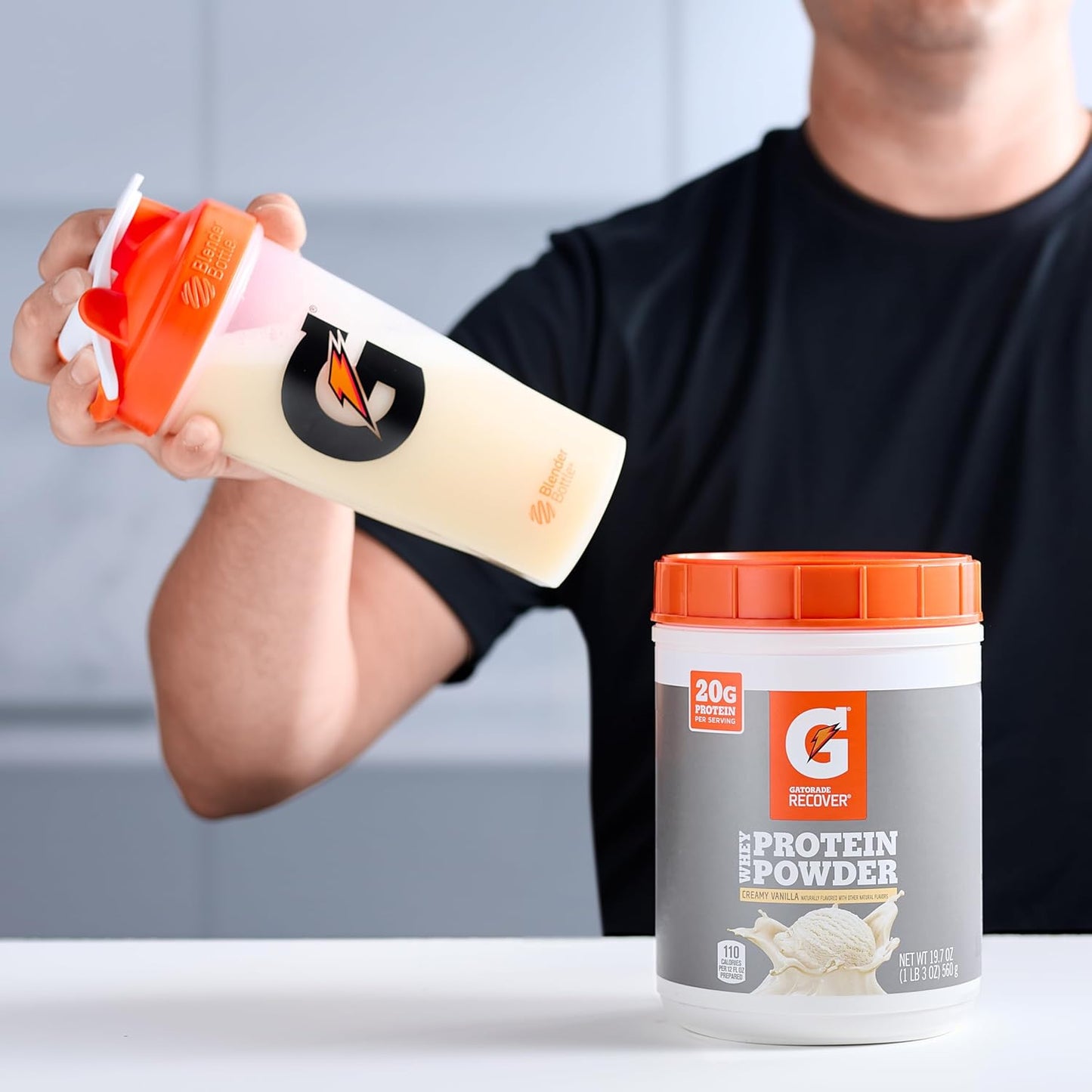 Vanilla Gatorade Whey Protein Powder, 20 Servings, 20g Protein, 19.7 Oz Canister