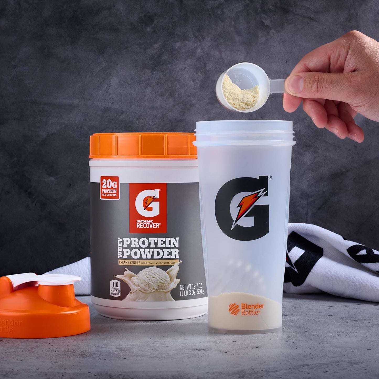 Vanilla Gatorade Whey Protein Powder, 20 Servings, 20g Protein, 19.7 Oz Canister