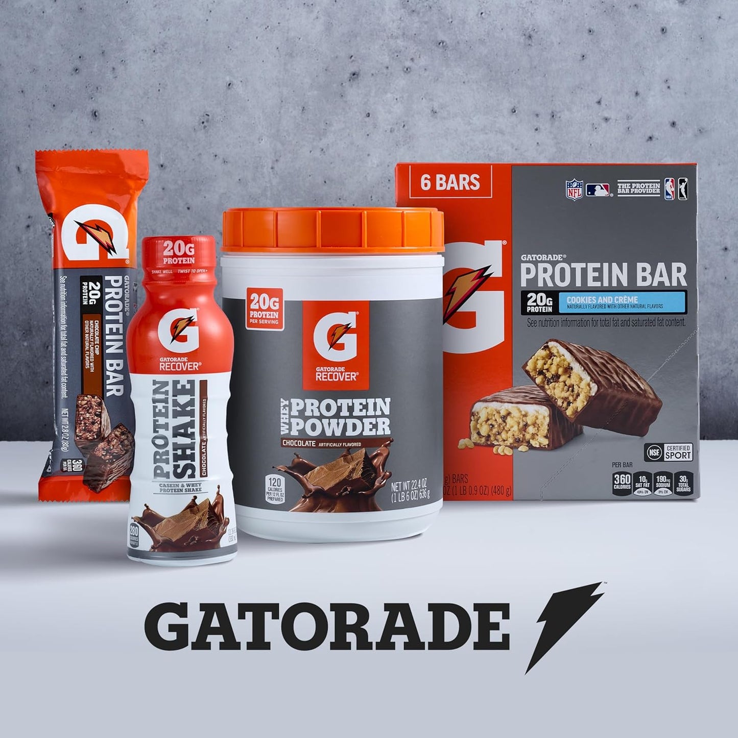 Vanilla Gatorade Whey Protein Powder, 20 Servings, 20g Protein, 19.7 Oz Canister