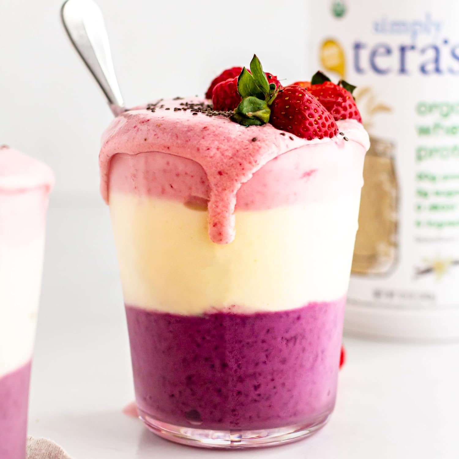 Vanilla Grass-Fed Organic Whey Protein Powder - Clean Non-GMO Protein Powder Without Artificial Sweeteners - 12 Oz