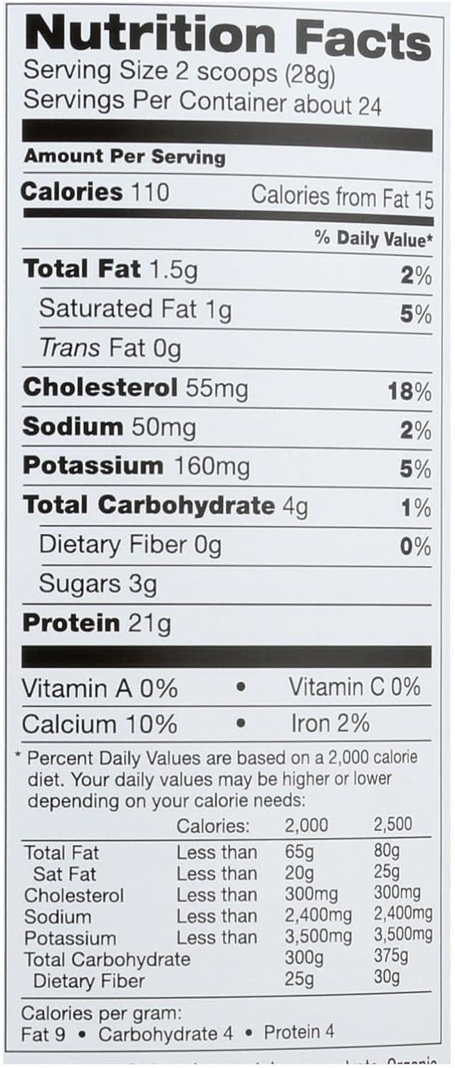 Vanilla Grass-Fed Whey Protein Powder - Clean Non-GMO Protein Powder, 24 Oz