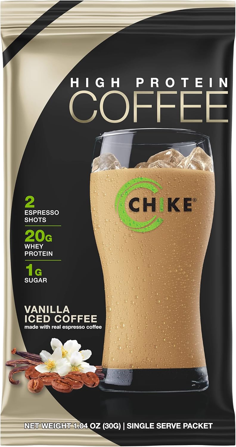 Vanilla High Protein Iced Coffee, 20g Protein, 2 Shots Espresso, Keto & Gluten Free - 12 Packets