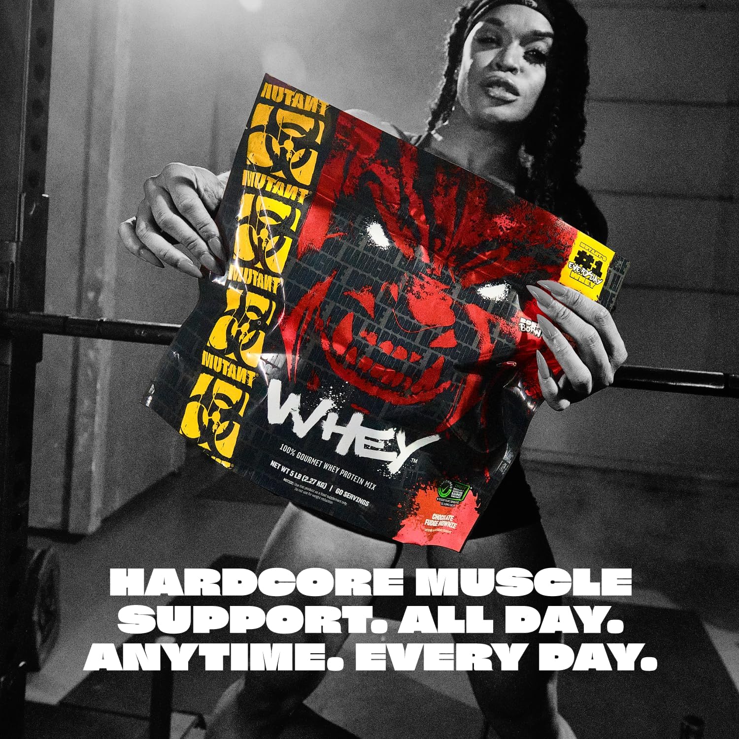 Vanilla Ice Cream Mutant Whey Protein Powder Shake - 5lbs, 100% Whey, Gourmet Taste, 22g Protein, Fast Absorbing, Easy Digesting