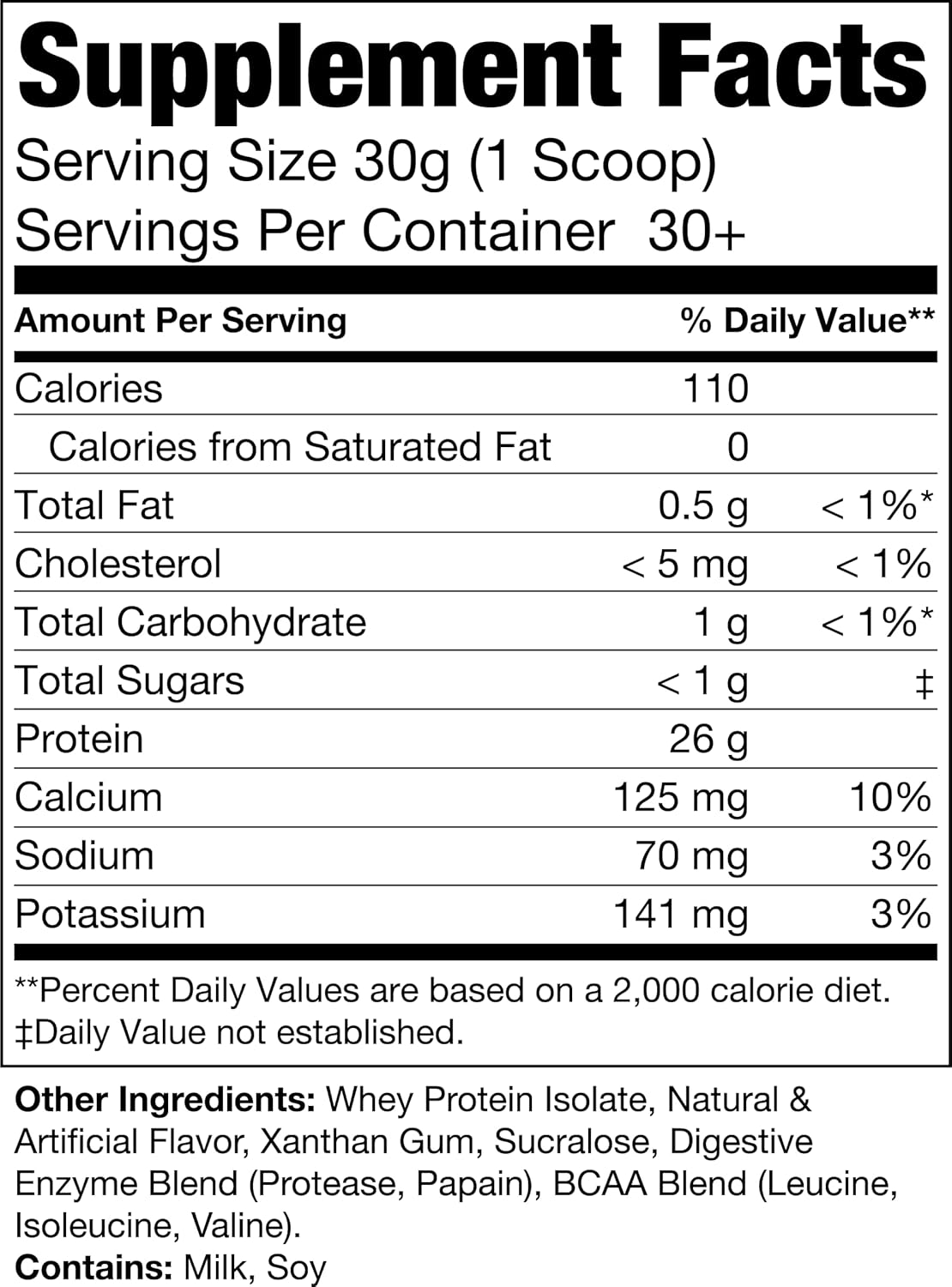 Vanilla Ice Cream Whey Protein Isolate Powder - 100% Pure Sportsman MAN Sports ISO-Protein, 2 lbs