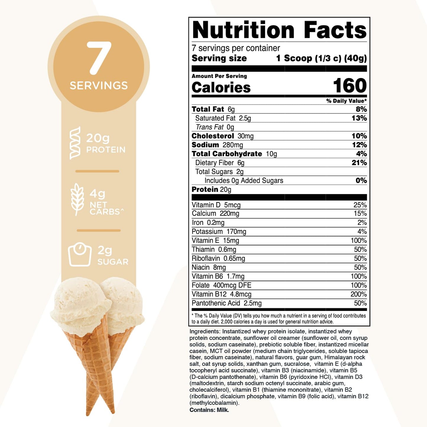 Vanilla Meal Replacement Shake Powder - Gluten Free, Non-GMO - 7 Servings from TransformHQ