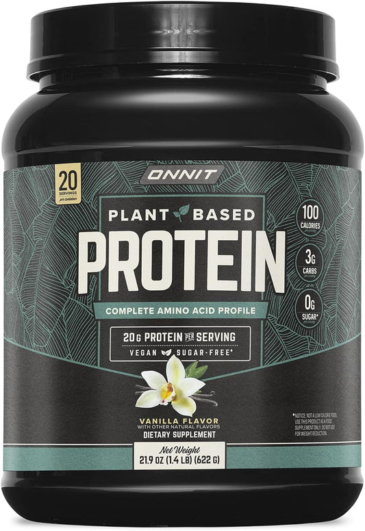 Vanilla Plant-Based Protein Powder by ONNIT - 20 Servings