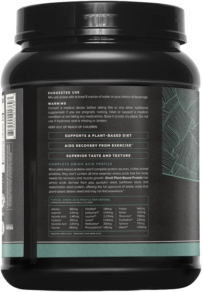Vanilla Plant-Based Protein Powder by ONNIT - 20 Servings