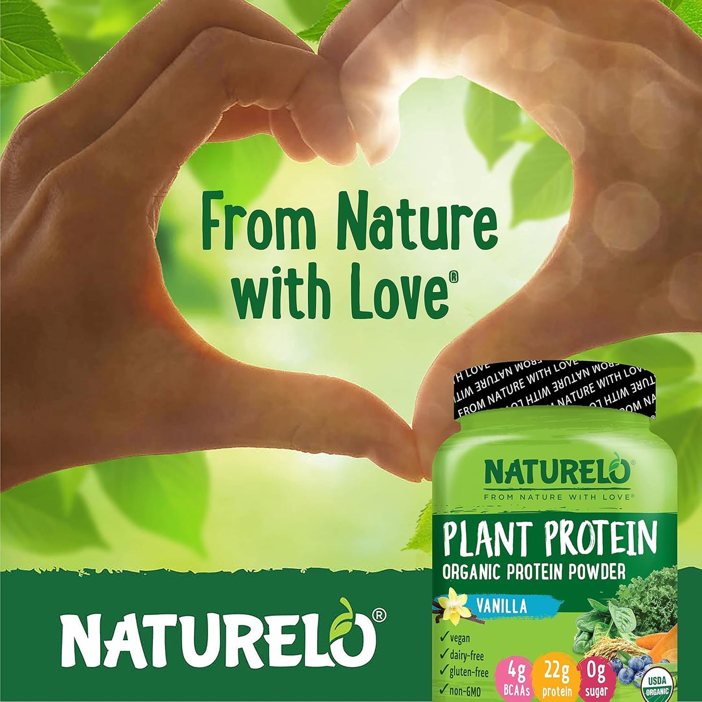 Vanilla Plant Protein Powder - 22g Protein, Non-GMO, Vegan, Gluten-Free - No Artificial Flavors or Additives - 20 Servings - BoostGo Australia