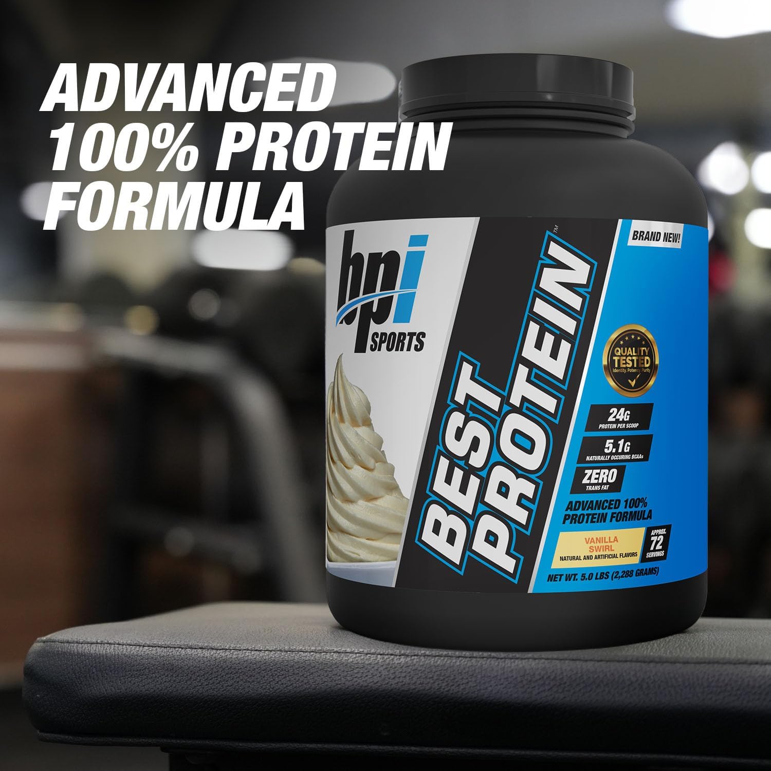 Vanilla Swirl Best Protein Powder for Men and Women - 5lb (Pack of 1) by BPI Sports
