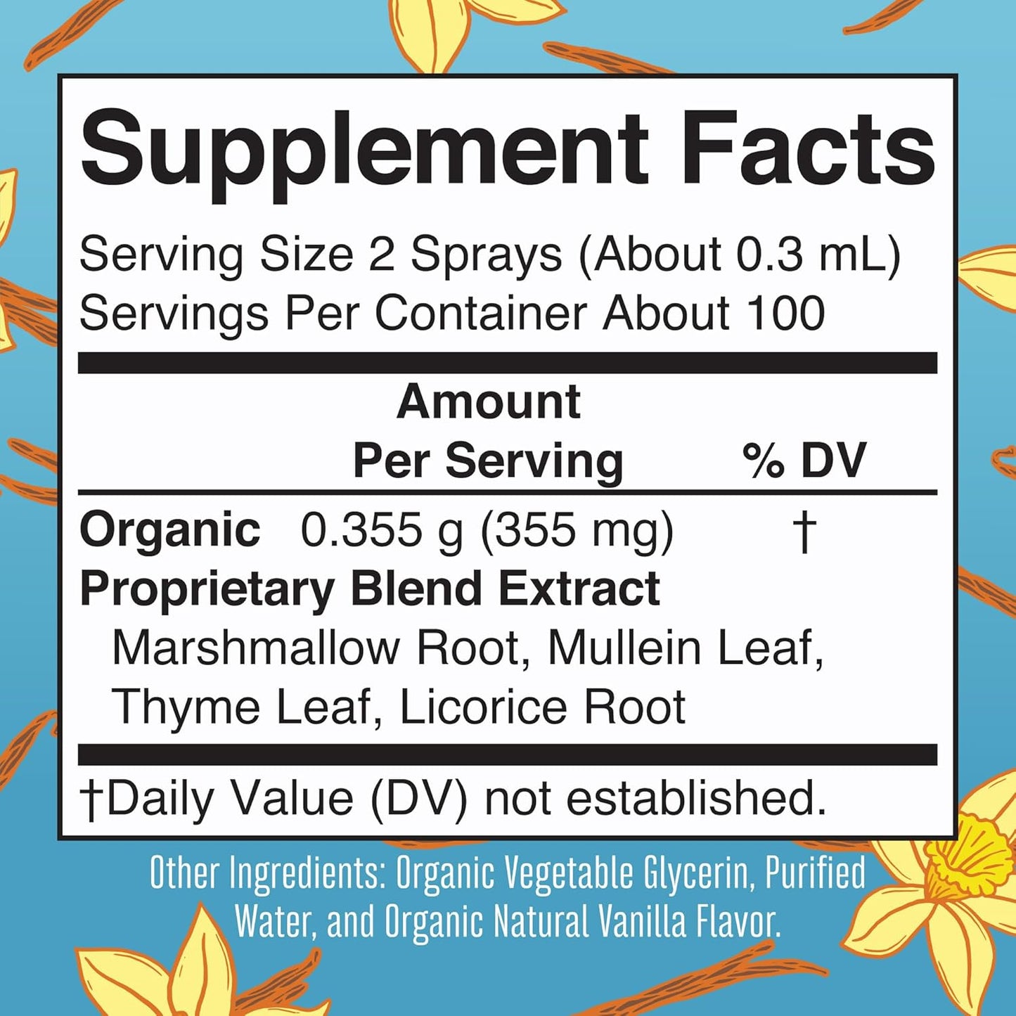Vanilla Throat Spray & Lymphatic Cleanse Drops by MaryRuth Organics - USDA Organic, Clean Label Project Verified® - Immune Support & Health Boost - Vegan, Gluten Free, Non-GMO