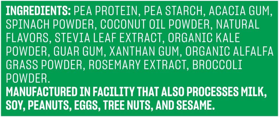 Vanilla Vega Protein and Greens Powder - 20g Plant-Based Protein, Vegan, Non-GMO, Pea Protein for Women and Men - 1.3 lbs