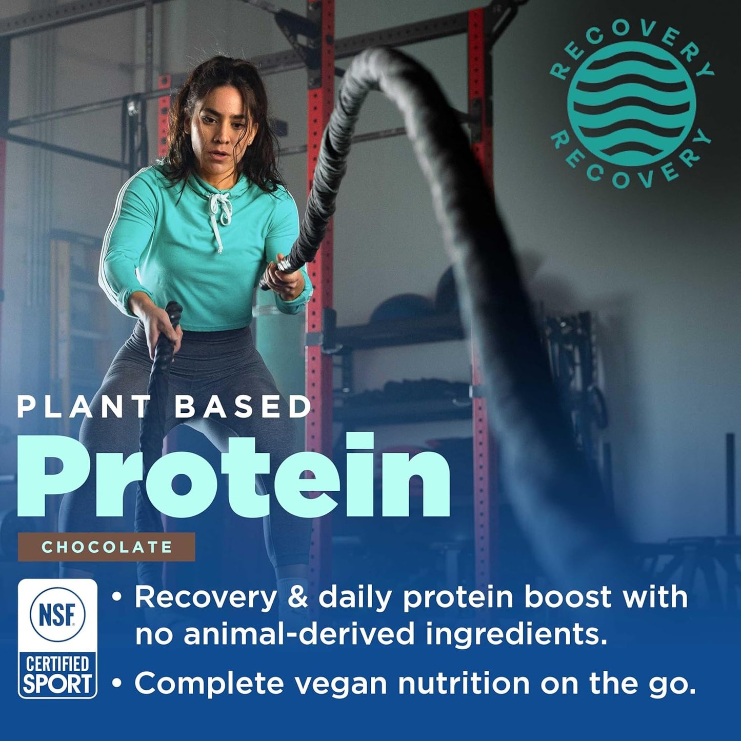 Vanilla Vegan Plant Protein Powder - NSF Sport Certified, Meal Replacement, Daily Nutritional Boost - Lactose Free, 28.2 oz